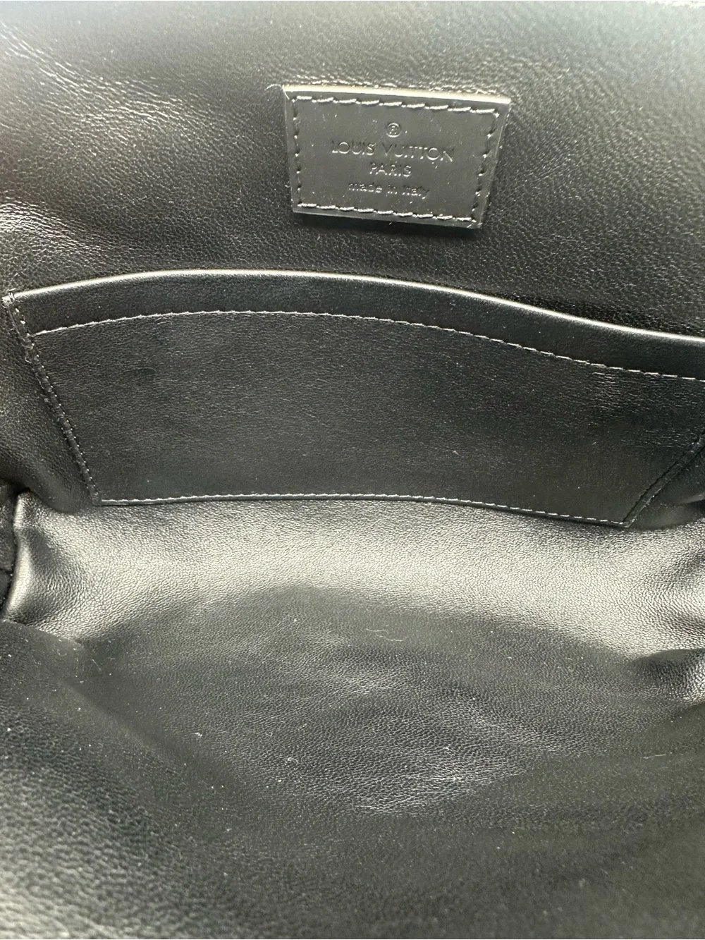 Louis Vuitton Malletage cosmetic pouch-blk/off white